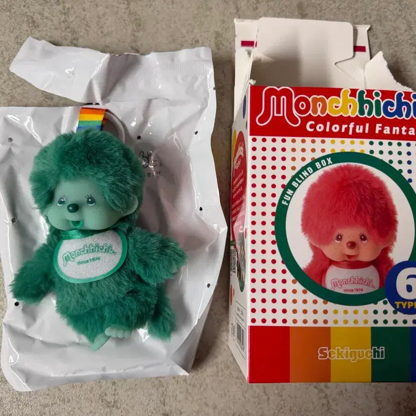 [BUNJANG] Monchhichi Colorful Fantasy Random Green / 일본 정품 몬치치 컬러풀 판타지 랜덤 그린