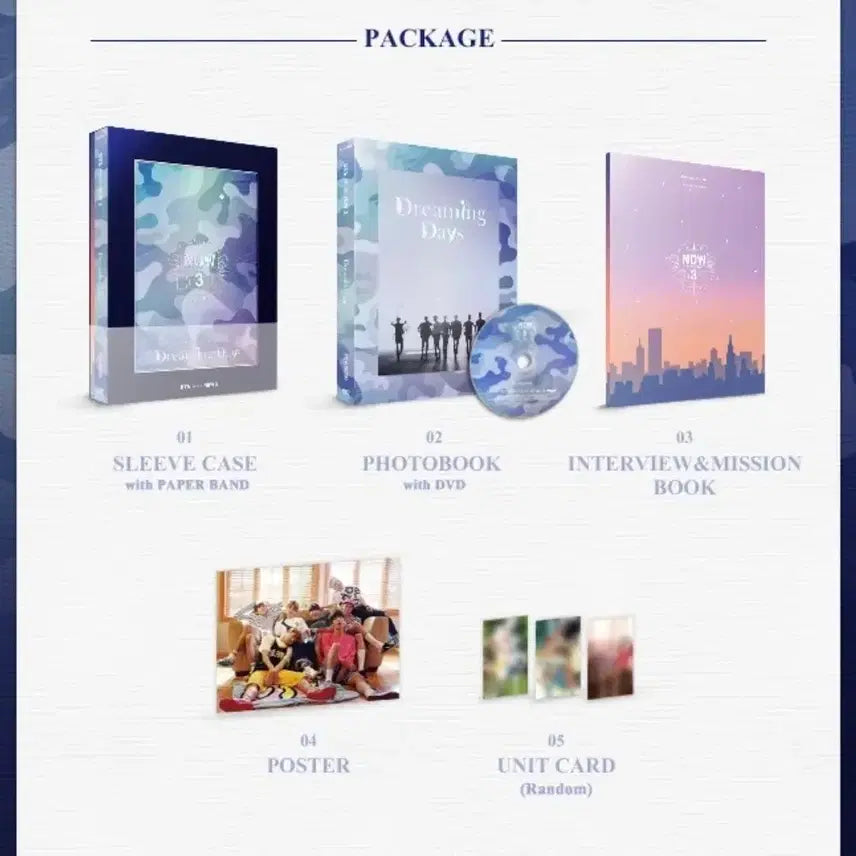[BUNJANG] BTS NOW 3: BTS in Chicago Dreaming Days Mini Poster and Standing Photo Set / BTS [ NOW 3:BTS IN CHICAGO DREAMING DAYS]