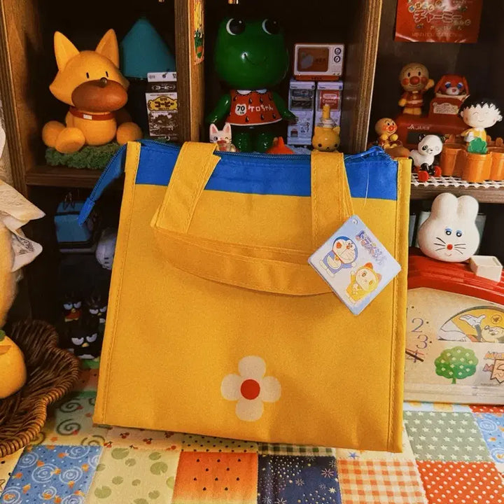 [BUNJANG] Doraemon Dorami Anywhere Door Mini Tote Bag with Cooler Pack / 도라미 어디로든 문! 보냉팩 포함 미니 토트백 도라에몽 파우치