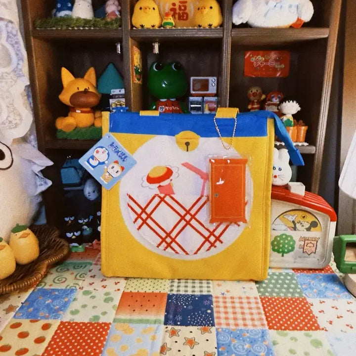 [BUNJANG] Doraemon Dorami Anywhere Door Mini Tote Bag with Cooler Pack / 도라미 어디로든 문! 보냉팩 포함 미니 토트백 도라에몽 파우치