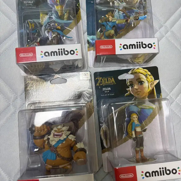 [BUNJANG] The Legend of Zelda Amiibo Figures Set (Link, Zelda, Revali) - Breath of the Wild - Sealed / 젤다의 전설 아미보 피규어 4종 야생의 숨결 야숨 링크 활 젤다 영걸 리발 다르케르 미개봉