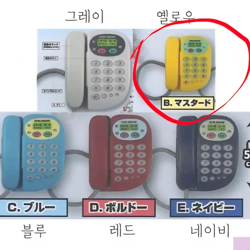 [BUNJANG] Toys Spirit Rotary Phone Miniature (Yellow) / 전화기 미니어쳐 토이즈스피릿 녹음 가챠 레트로 엘로우(노란색)(새상품)