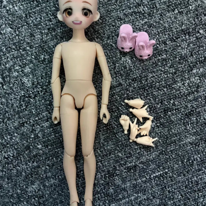 [BUNJANG] AZONE Pureneemo Boy Body &amp; Cotton Candy Head Bundle Set / 오비츠 아존 남아바디 솜사탕 헤드 물품 일괄