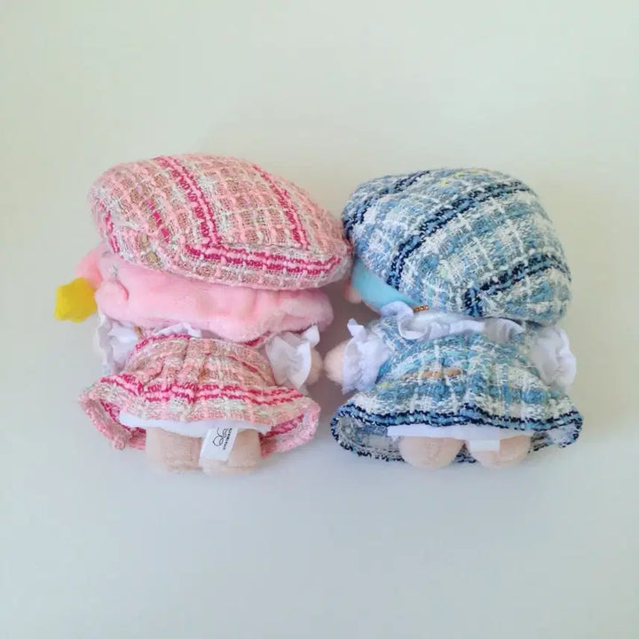 [BUNJANG] Little Twin Stars Kiki &amp; Lala Custom Tweed Doll Set (Rare) / 키키라라 인형 세트 [희귀 커스텀]