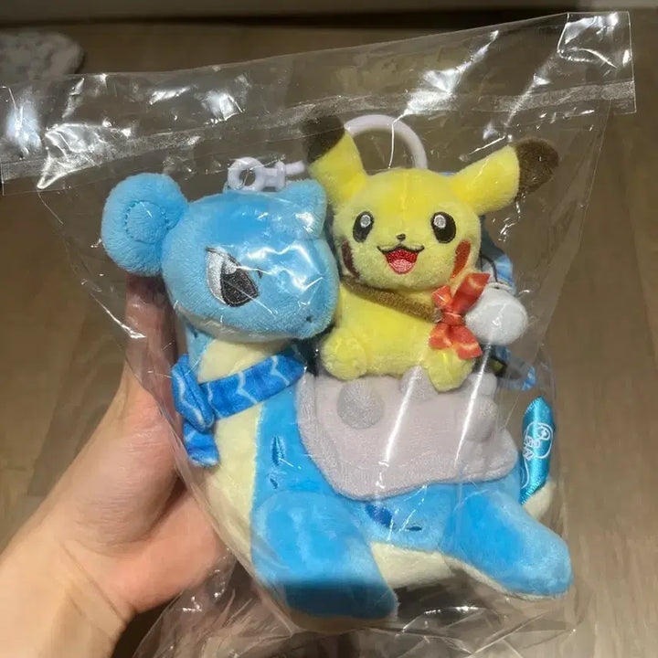 [BUNJANG] Pokemon Lapras &amp; Pikachu 2019 Mascot Plush Toy / 포켓몬스터 라프라스 탄 피카츄 2019 인형 마스코트 정품 희귀템