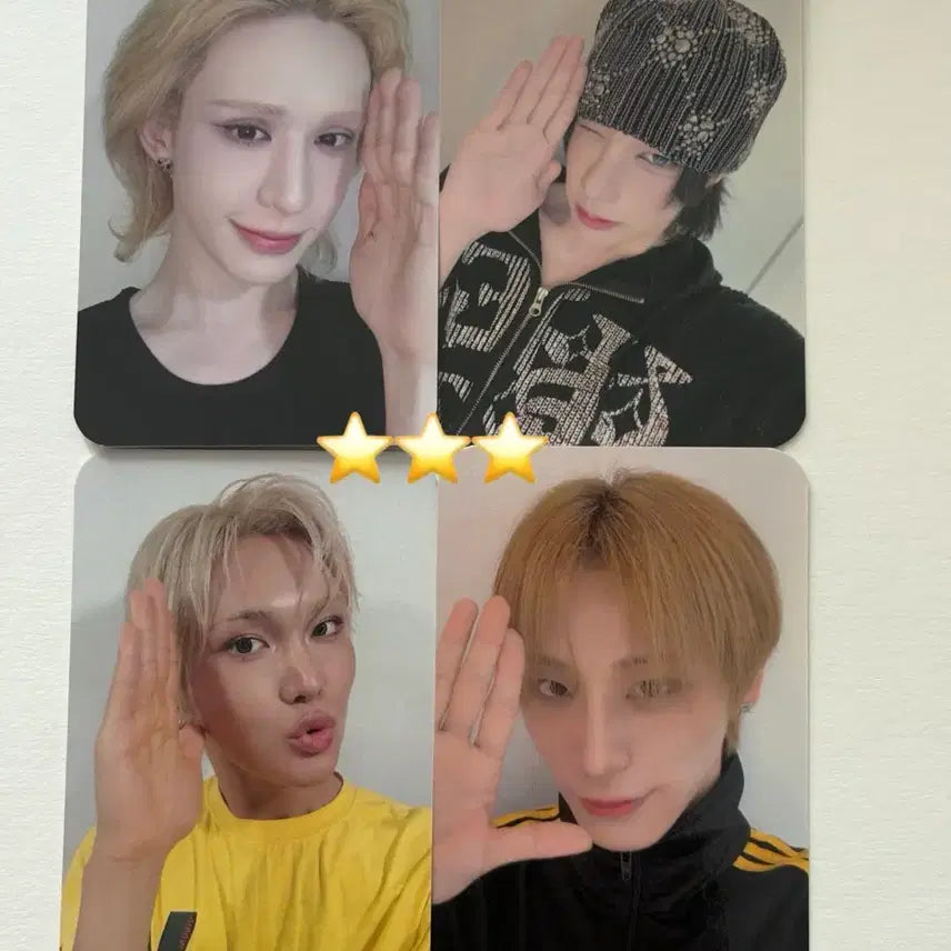 [BUNJANG] XLOV Kkakkung Double-Sided Photocard Set (4 pcs) / XLOV 엑스러브 까꿍 양면 미공포 포토카드 4장 세트