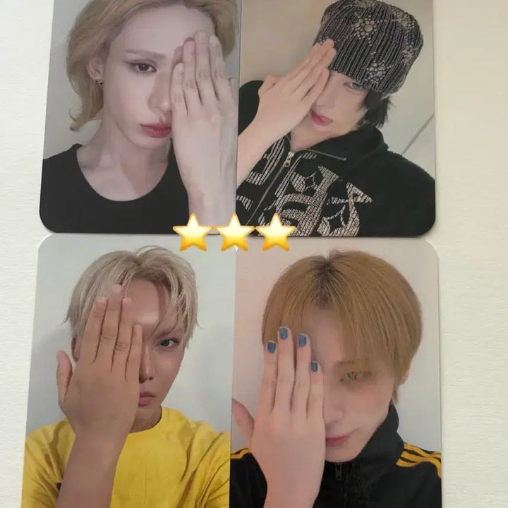 [BUNJANG] XLOV Kkakkung Double-Sided Photocard Set (4 pcs) / XLOV 엑스러브 까꿍 양면 미공포 포토카드 4장 세트