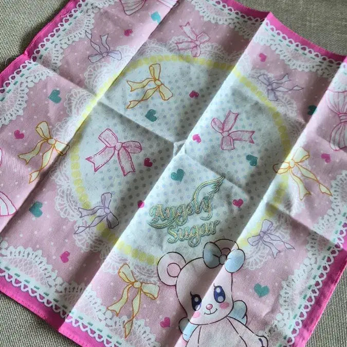 [BUNJANG] Bandai Aikatsu! Angelic Bear Handkerchief (Rare) / 아이카츠/아이엠스타 엔젤리베어 손수건