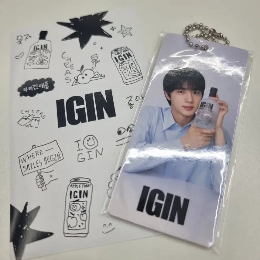 [BUNJANG] BTS Jin Igin Bottle Tag + Sticker Set / bts진 igin 아이긴 보틀행택+스티커