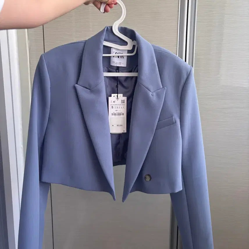 [BUNJANG] Zara Cropped Blazer Set / 자라 크롭 블레이저 블루 셋업 걸그룹