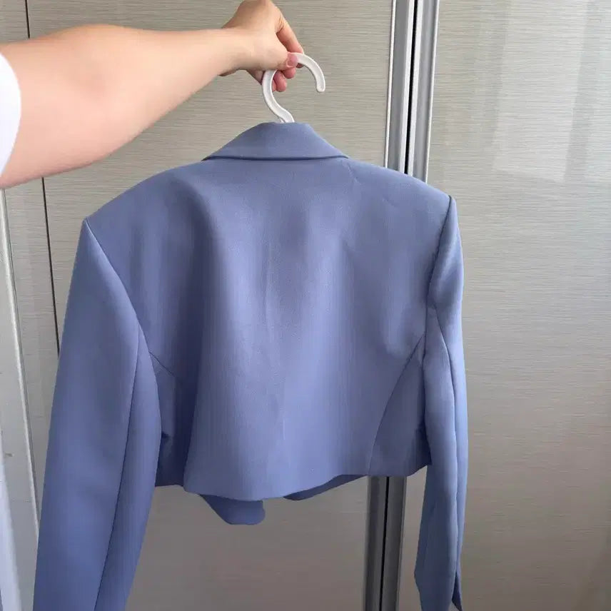 [BUNJANG] Zara Cropped Blazer Set / 자라 크롭 블레이저 블루 셋업 걸그룹