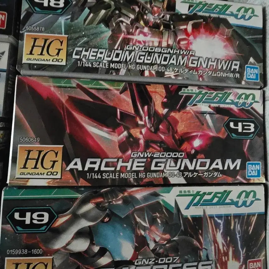 [BUNJANG] HG Gundam 00 Qan[T] Gundam, Arche Gundam, Gadessa Gundam 3-Model Set / HG 건담 00 켈딤 건담 / 아르체 건담 / 가뎃사 건담