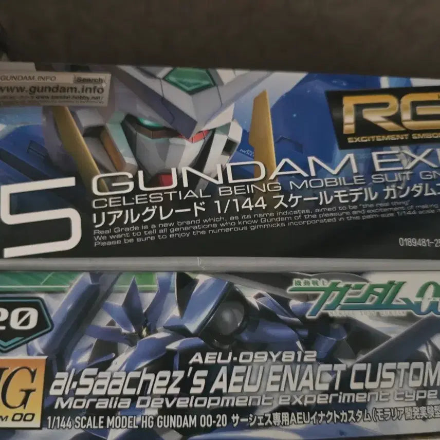 [BUNJANG] RG 1/144 Gundam Exia &amp; HG AEU 00 Gundam Ifrit Custom Model Kit Set / RG 1/144 건담 엑시아 모델+이넥트 셔세스 커스텀
