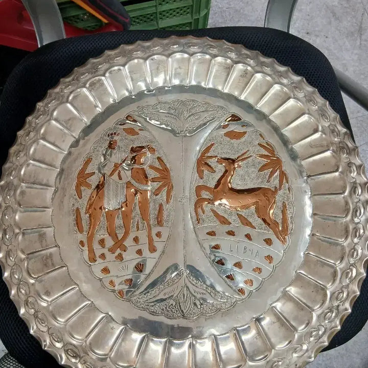 [BUNJANG] Silver Plated Circular Tray 45cm / 은도금