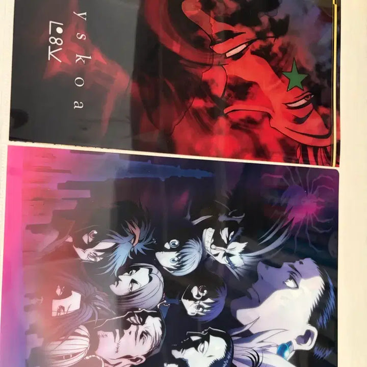 [BUNJANG] Hunter x Hunter Ichiban Kuji D-Prize Clear File Set with Hisoka &amp; Phantom Troupe (2013 Release) + Bonus Hisoka Can Badge / 2013년 발매 쿠지) 헌터헌터 이치방쿠지 제일복권 d상 클리어파일 2매 환영여단 히소카, 뱃지