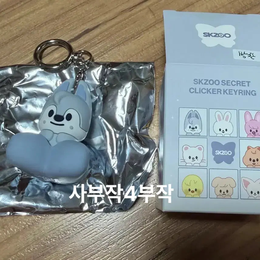 [BUNJANG] Stray Kids Unlock The World Concert MD Bang Chan Wolfchan Secret Clicker Keychain / 스키즈 런잇 콘서트 엠디 스키주 시크릿 클리커 클릭커 키링 방찬 울프찬