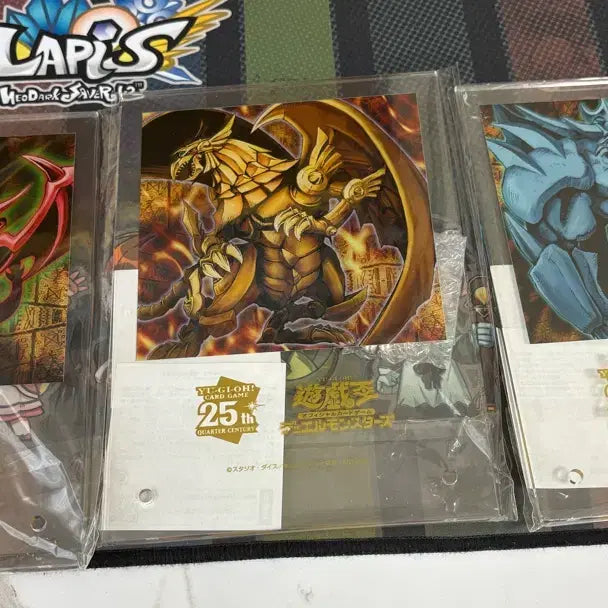 [BUNJANG] Yu-Gi-Oh! 25th Anniversary Obelisk, Slifer, &amp; Ra Acrylic Bundle (Sealed) / (희귀/미개봉) 유희왕 25주년 기념 삼환신 아크릴 일괄판매