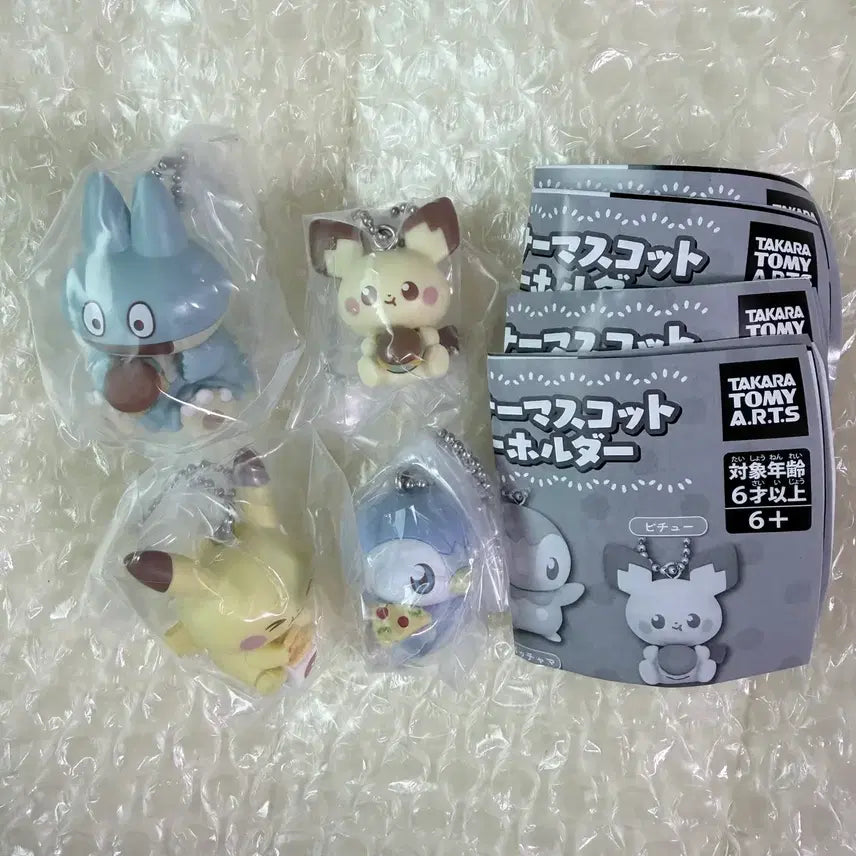 [BUNJANG] Pokemon Poccypis Diner Mascot Keychain Set (4 Types) / 포켓몬스터 포켓피스 다이너 마스코트 키링 키체인 4종 일괄