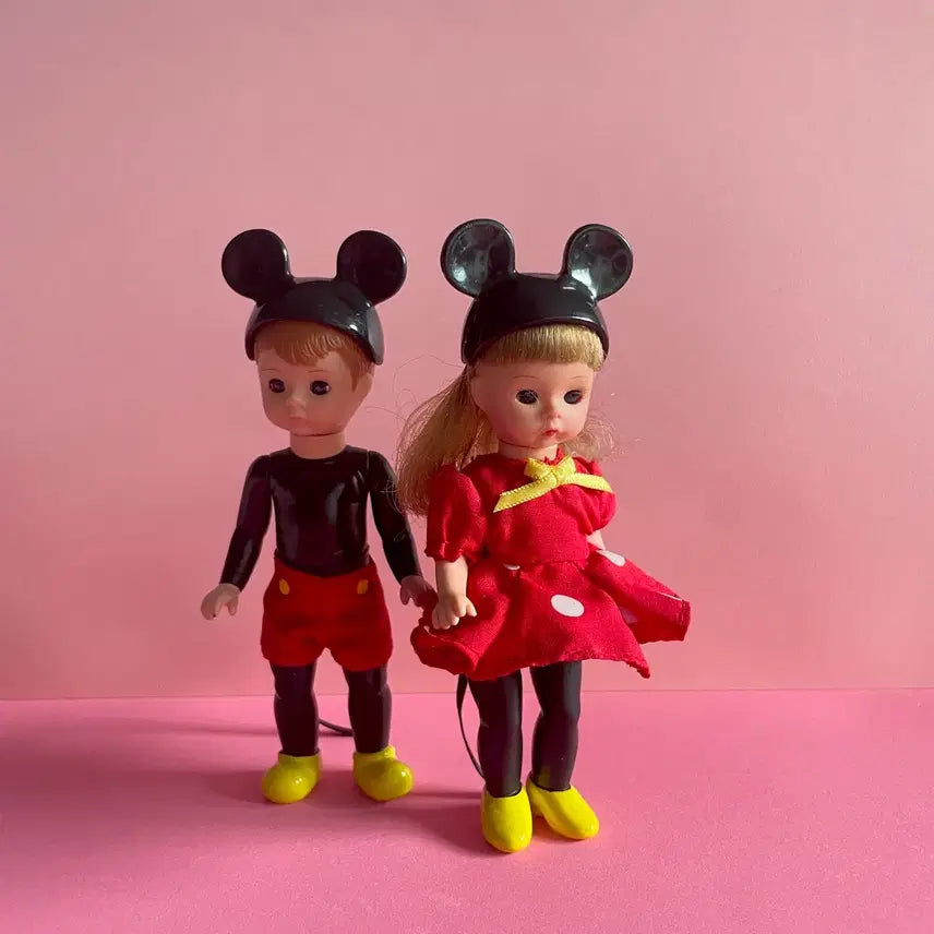 [BUNJANG] Disney Mickey &amp; Minnie Mouse 2004 Couple Vintage Dolls / 2004s/미국빈티지맥토이미키미니빈티지인형 커플셋트RARE