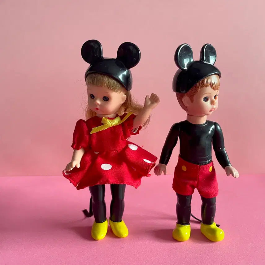 [BUNJANG] Disney Mickey &amp; Minnie Mouse 2004 Couple Vintage Dolls / 2004s/미국빈티지맥토이미키미니빈티지인형 커플셋트RARE