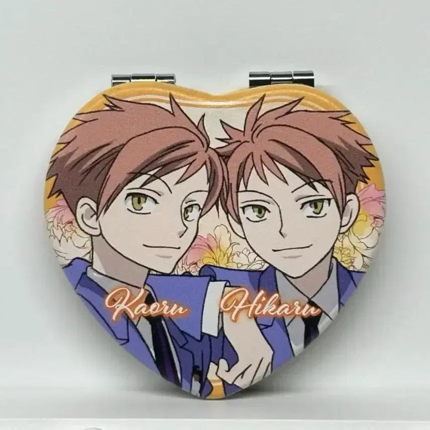 [BUNJANG] Ouran High School Host Club Hikaru Kaoru Double-Sided Heart Compact Mirror / 오란고교 호스트부 사교클럽 히카루 카오루 하트 양면 거울 컴팩트 미러