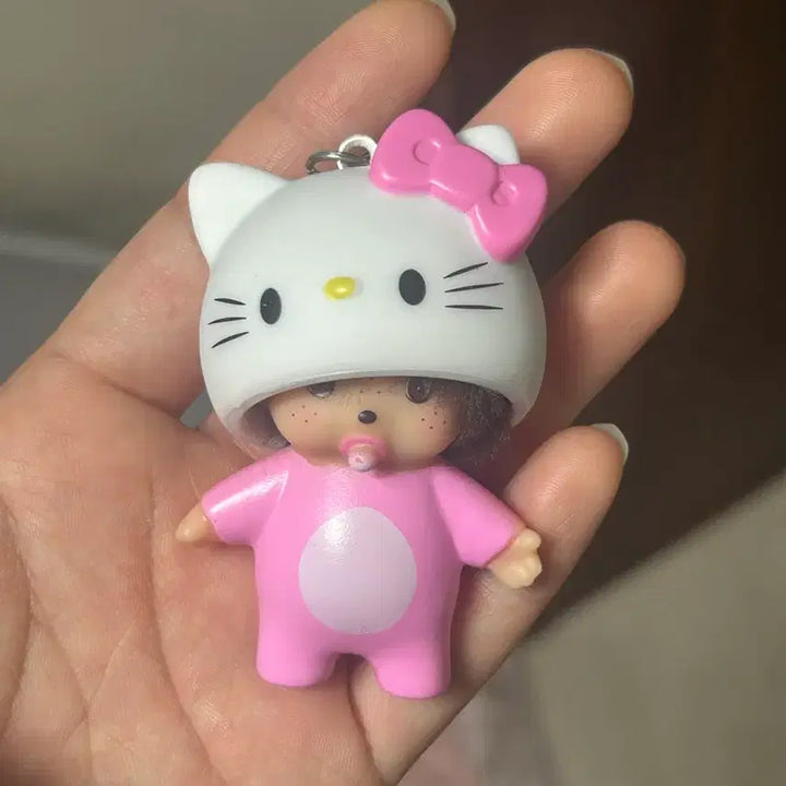 [BUNJANG] Hello Kitty Monchhichi Keychain / 헬로키티 몬치치 키링 판매