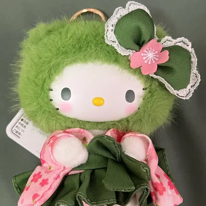 [BUNJANG] Sanrio Fine Face Hello Kitty Plush Doll (Matcha Kimono) / 산리오 파인페이스 미니 헬로 키티 말차 기모노 인형