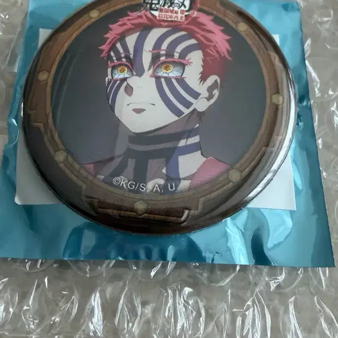 [BUNJANG] Demon Slayer: Mugen Train Arc Collaboration Cafe 3rd Edition Can Badge - Akaza / 귀멸의 칼날 극장판 무한성편 귀칼 굿즈 콜라보 카페 3탄 캔 뱃지