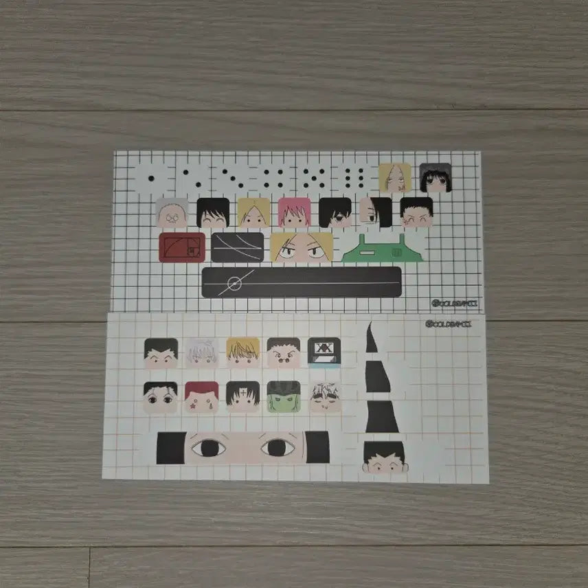 [BUNJANG] Hunter x Hunter &amp; Sakamoto Days Removable Keyboard Sticker Bundle Set / (일괄)헌터헌터 사카모토데이즈 리무버블 키보드 스티커
