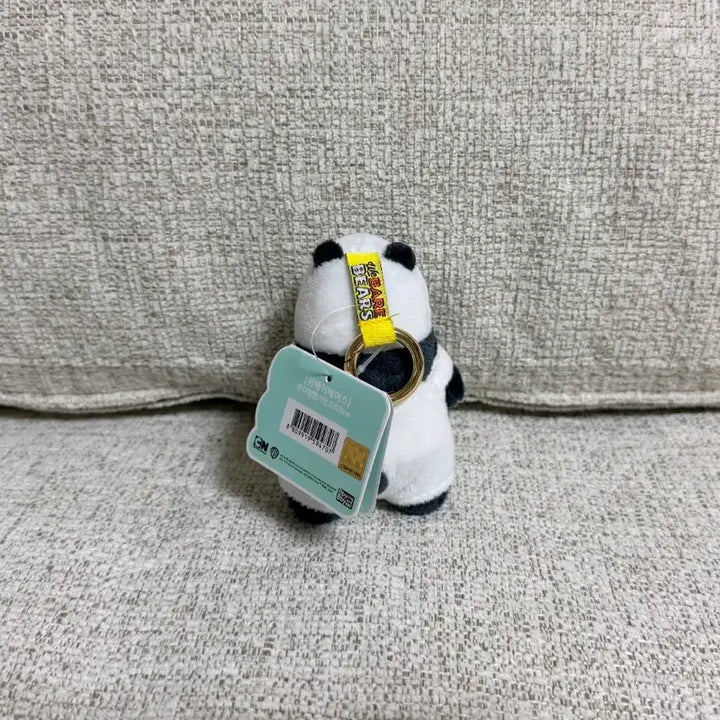 [BUNJANG] Authentic We Bare Bears Panda 8cm Bag Charm Plush Keychain / 정품 위베어베어스 판다 멜빵 가방고리 8cm 키링인형