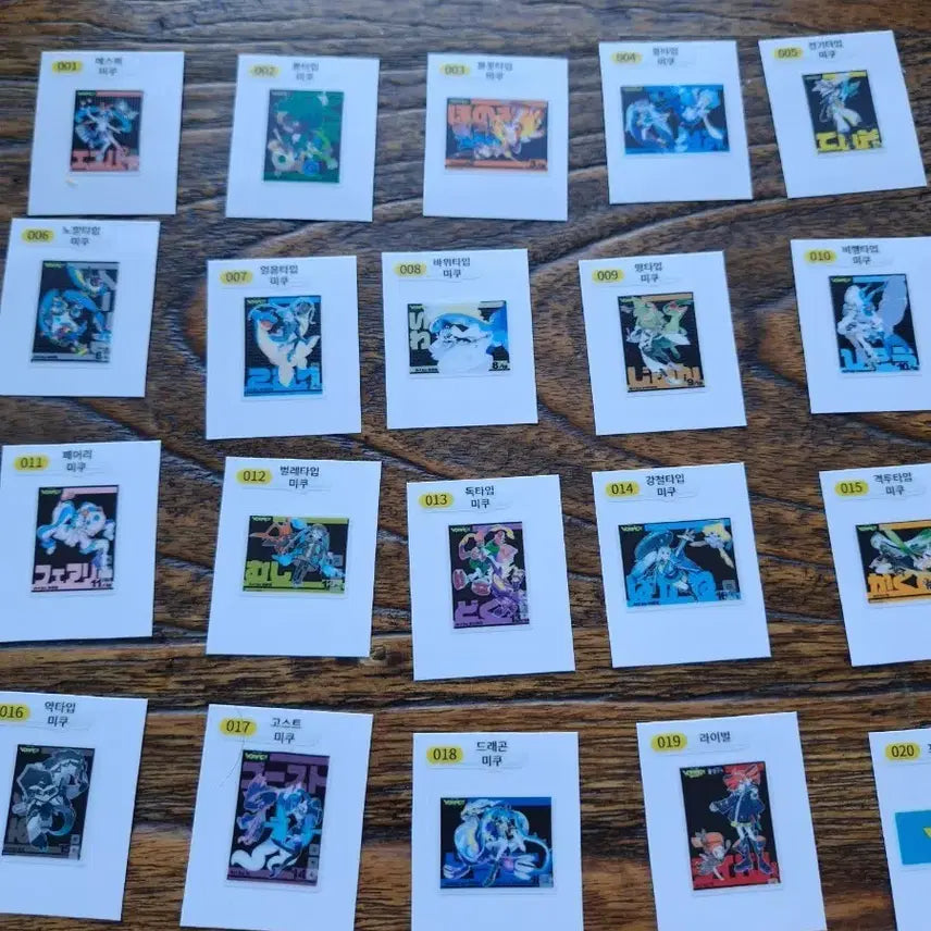 [BUNJANG] Hatsune Miku Pokemon Collaboration Sticker Set / 직접 만든 미쿠 포켓몬 콜라보 띠부실스티커입니당 헤헤