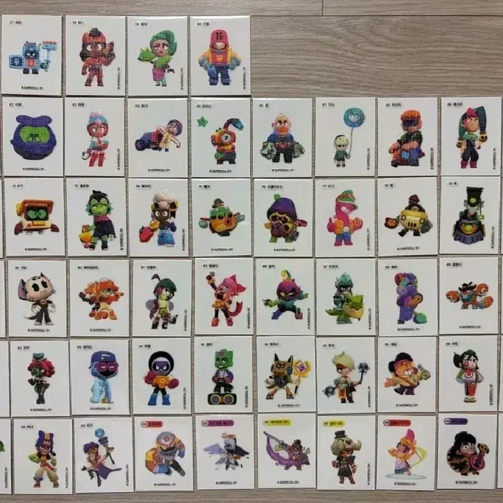 [BUNJANG] Brawl Stars Sticker Collection Set (110 Types) / 브롤스타즈 띠부씰 110종 판매해요