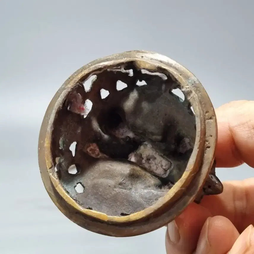 [BUNJANG] Da Ming Xuan De Mark Bronze Tripod Censer / 대명선덕 관지 청동 삼족 향로