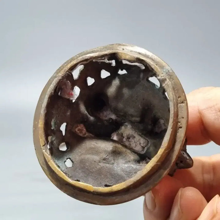 [BUNJANG] Da Ming Xuan De Mark Bronze Tripod Censer / 대명선덕 관지 청동 삼족 향로