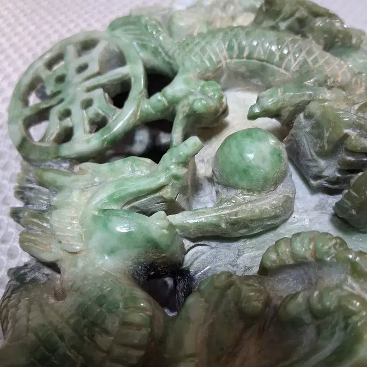 [BUNJANG] Jade Carving of Five Dragons / 옥 / 옥 조각품 / 5룡  희주문