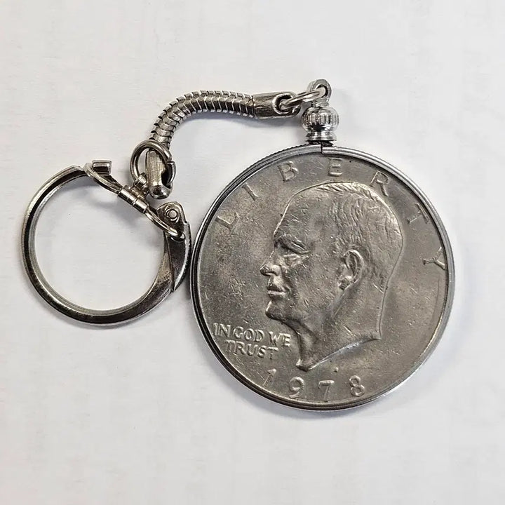 [BUNJANG] Eisenhower Dollar Coin Keychain (1978) / 미국 아이젠하워 1달러 열쇠고리 키링 K200
