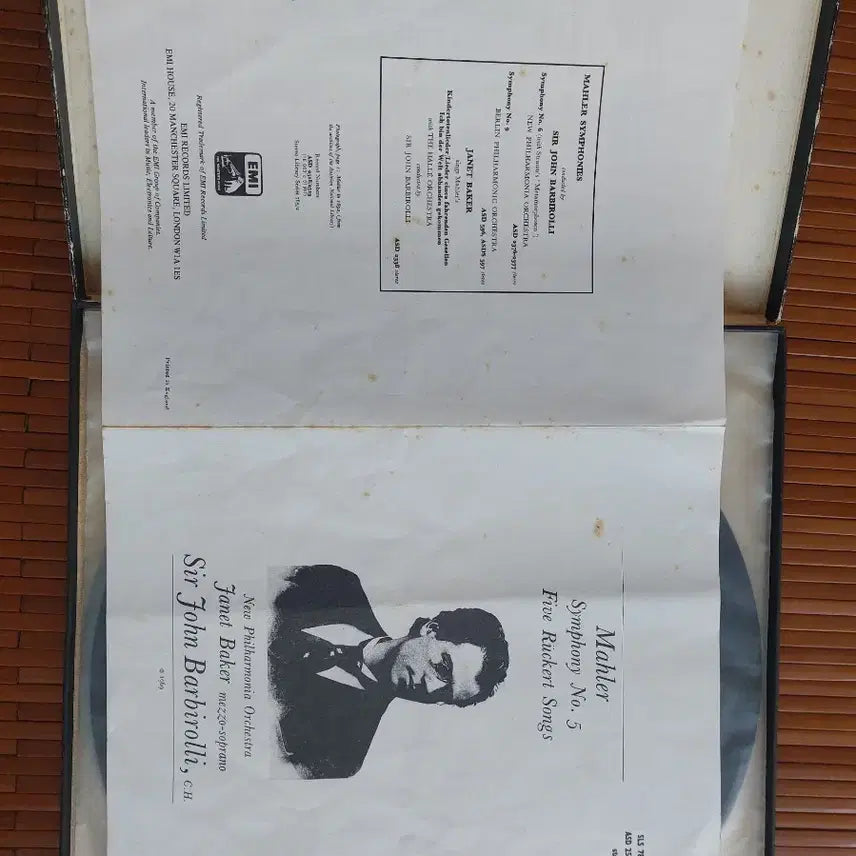 [BUNJANG] EMI Mahler Symphony No. 5 LP Sir John Barbirolli Conducting / EMI 마할러 교향곡 5번 LP 바이로리 지휘