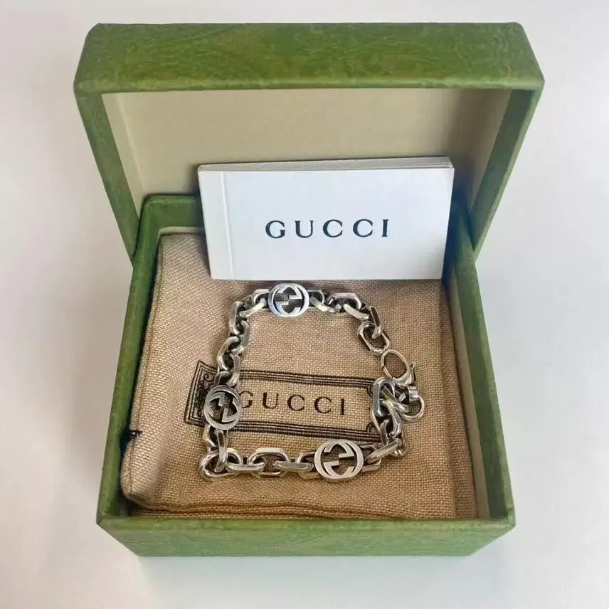 [BUNJANG] Gucci Interlocking G Chain Bracelet Size 18 / 구찌 인터로킹 G 체인 팔찌 18