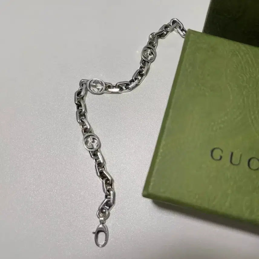 [BUNJANG] Gucci Interlocking G Chain Bracelet Size 18 / 구찌 인터로킹 G 체인 팔찌 18