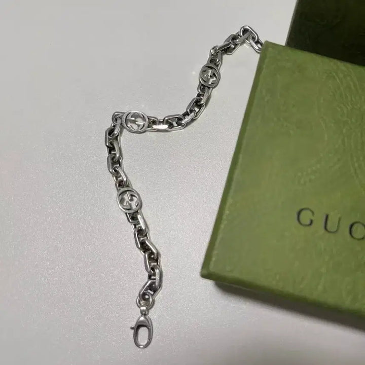 [BUNJANG] Gucci Interlocking G Chain Bracelet Size 18 / 구찌 인터로킹 G 체인 팔찌 18