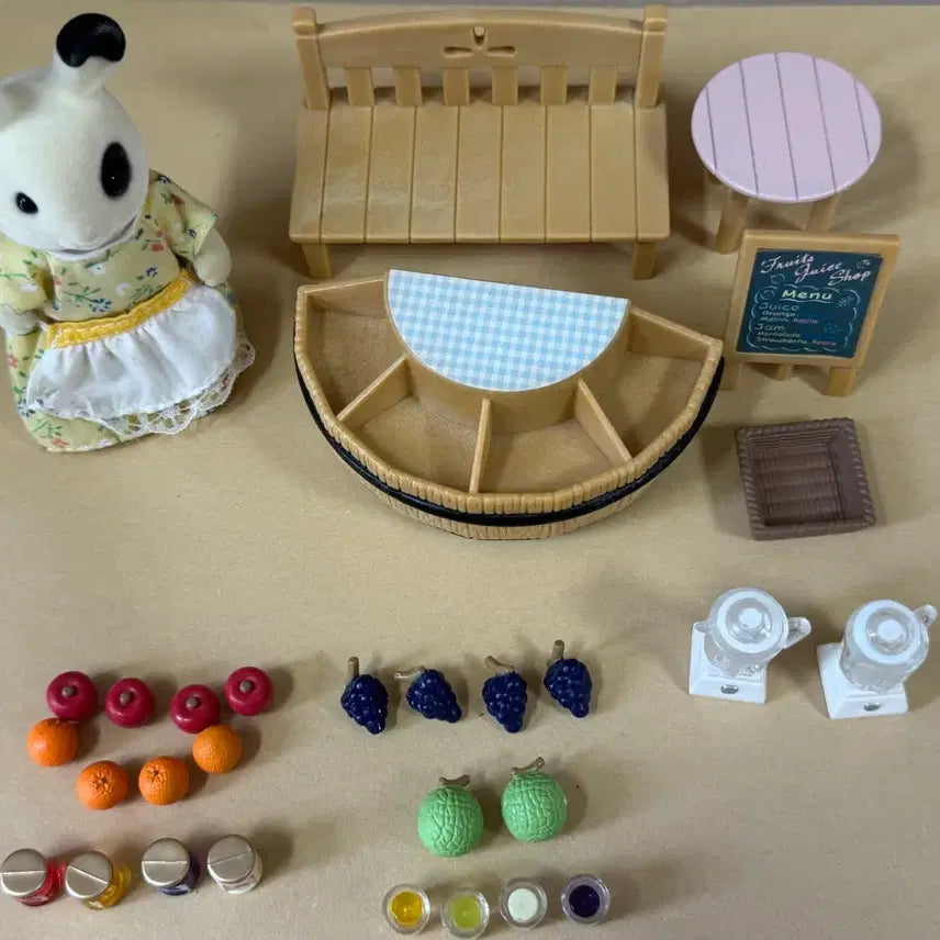 [BUNJANG] Sylvanian Families "Speckled Rabbit" Juice Bar - Discontinued Rare Item / 올드 실바니안 패밀리 점박이토끼 주스바