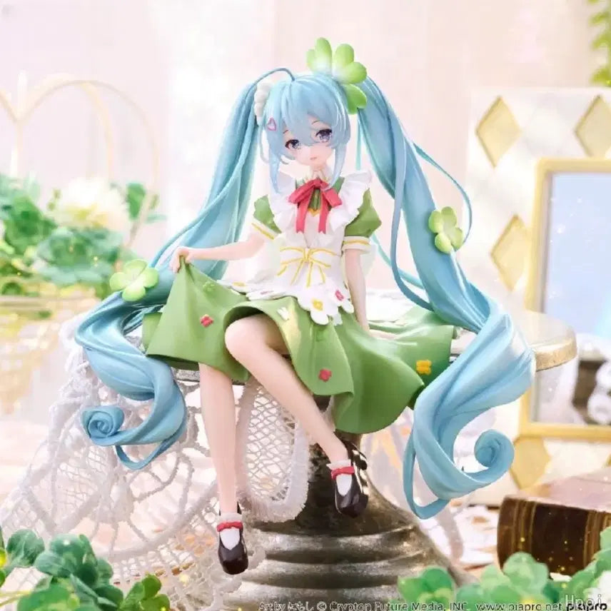 [BUNJANG] Furyu Hatsune Miku Flower Fairy Clover Noodle Stopper Figure / 후류 누들스토퍼 플라워 페어리 하츠네 미쿠 클로버 미쿠