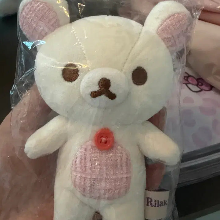 [BUNJANG] Pink Tweed Coraruk Mako Bag Charm / 트위트 핑크 코리락 마코