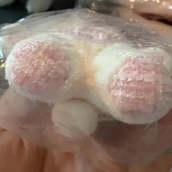 [BUNJANG] Pink Tweed Coraruk Mako Bag Charm / 트위트 핑크 코리락 마코