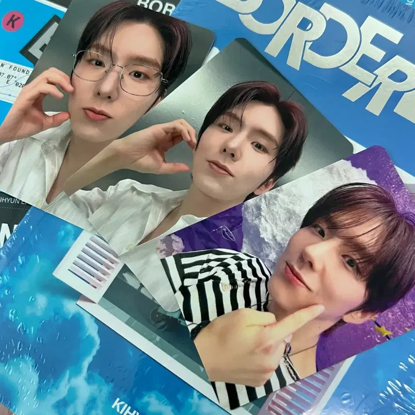 [BUNJANG] MONSTA X Kihyun BORDERLINE Soundwave Photocard &amp; Album Set / 기현 BORDERLINE 사웨 포카+앨범 판매합니다