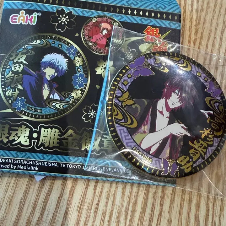 [BUNJANG] Gintama Takasugi Golden Emblem Can Badge / 은혼 타카스기 금장 캔뱃지