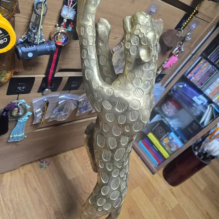 [BUNJANG] Large Brass Leopard Statue / 대형 황동 표범 조각상