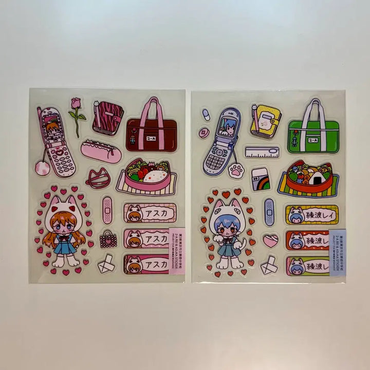 [BUNJANG] Evangelion Sai Artist Stickers Bundle Set / 에반게리온 비공굿 굿즈 통판 스티커 sai님 사이님 레이 아스카