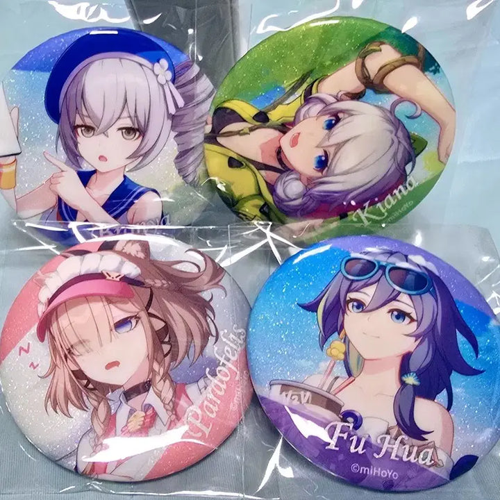 [BUNJANG] Honkai Impact 3rd Kiana, Fu Hua, Bronya, Pardofelis Random Can Badge Bundle Set / 붕괴3rd 키아나 후카 브로냐 파르도 랜덤 캔뱃지 일괄
