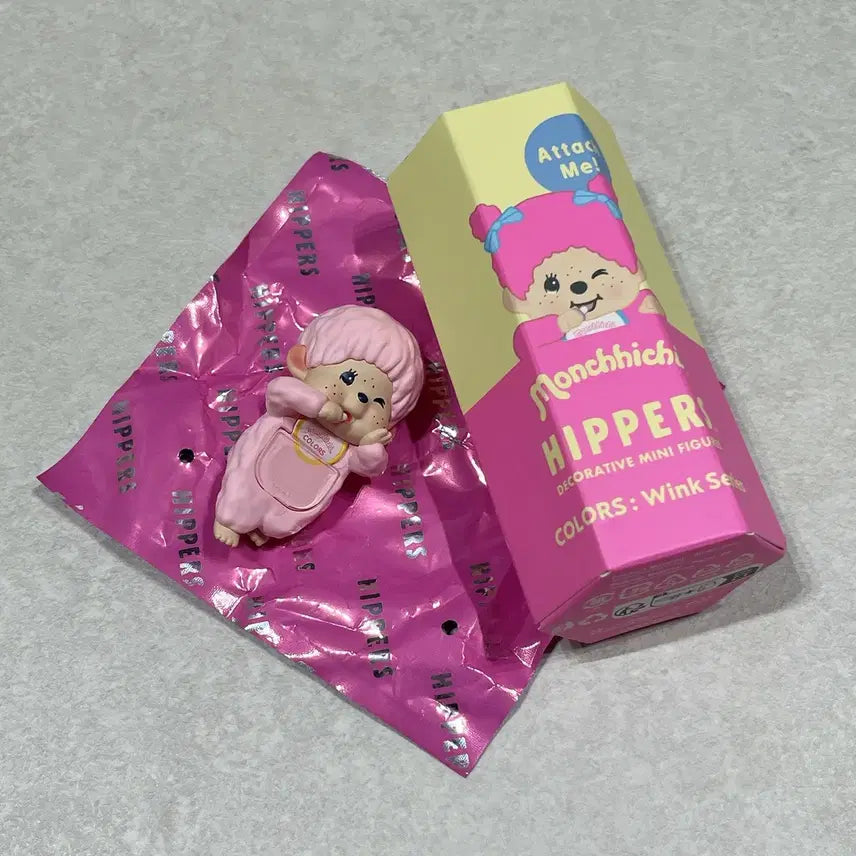 [BUNJANG] Monchhichi Hyper Colors Wink (Light Pink) / 몬치치 히퍼 컬러즈 윙크 (연핑크 컬러)